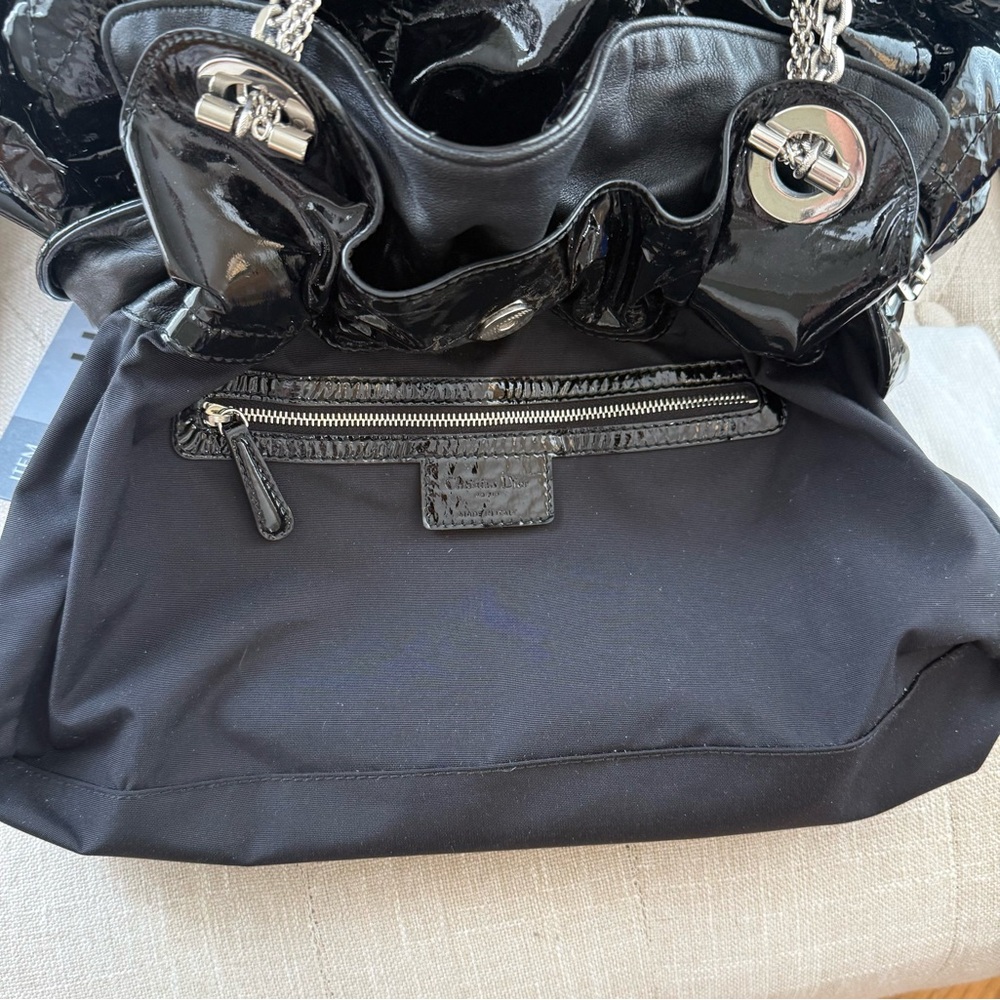 Christian Dior Le Trente Cannage Black Patent Hobo Bag - Like New - Picture 8 of 14